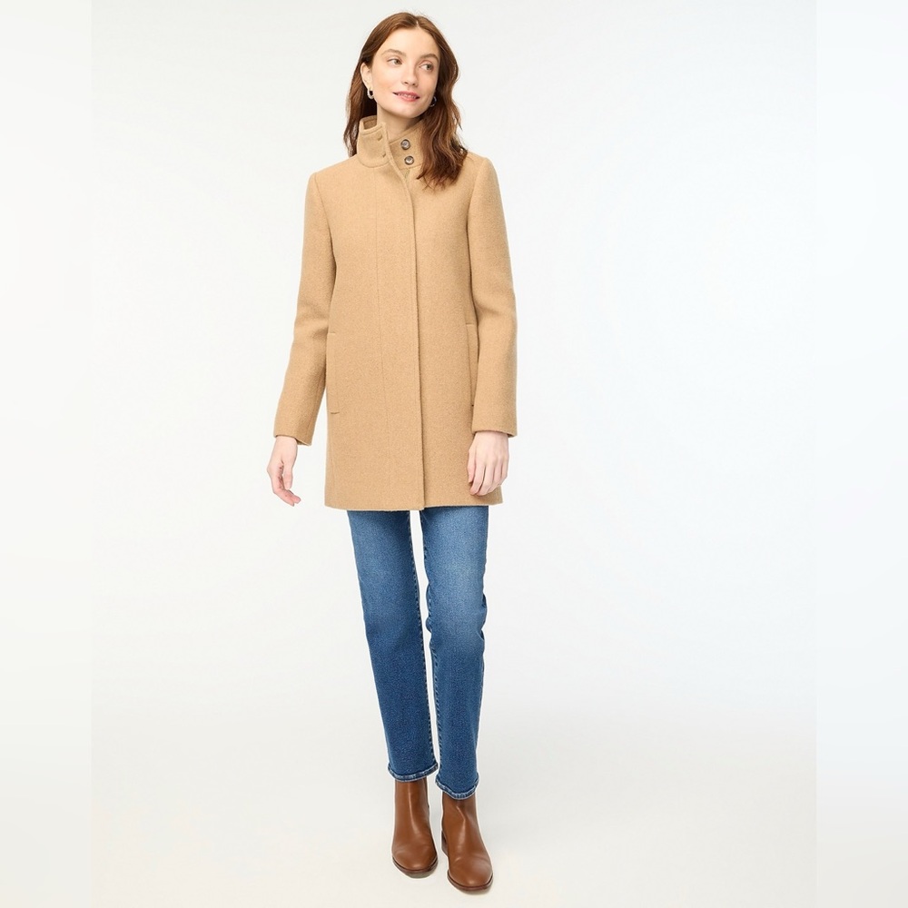 J.Crew Factory Button-Neck City Coat - Picture 3 of 11